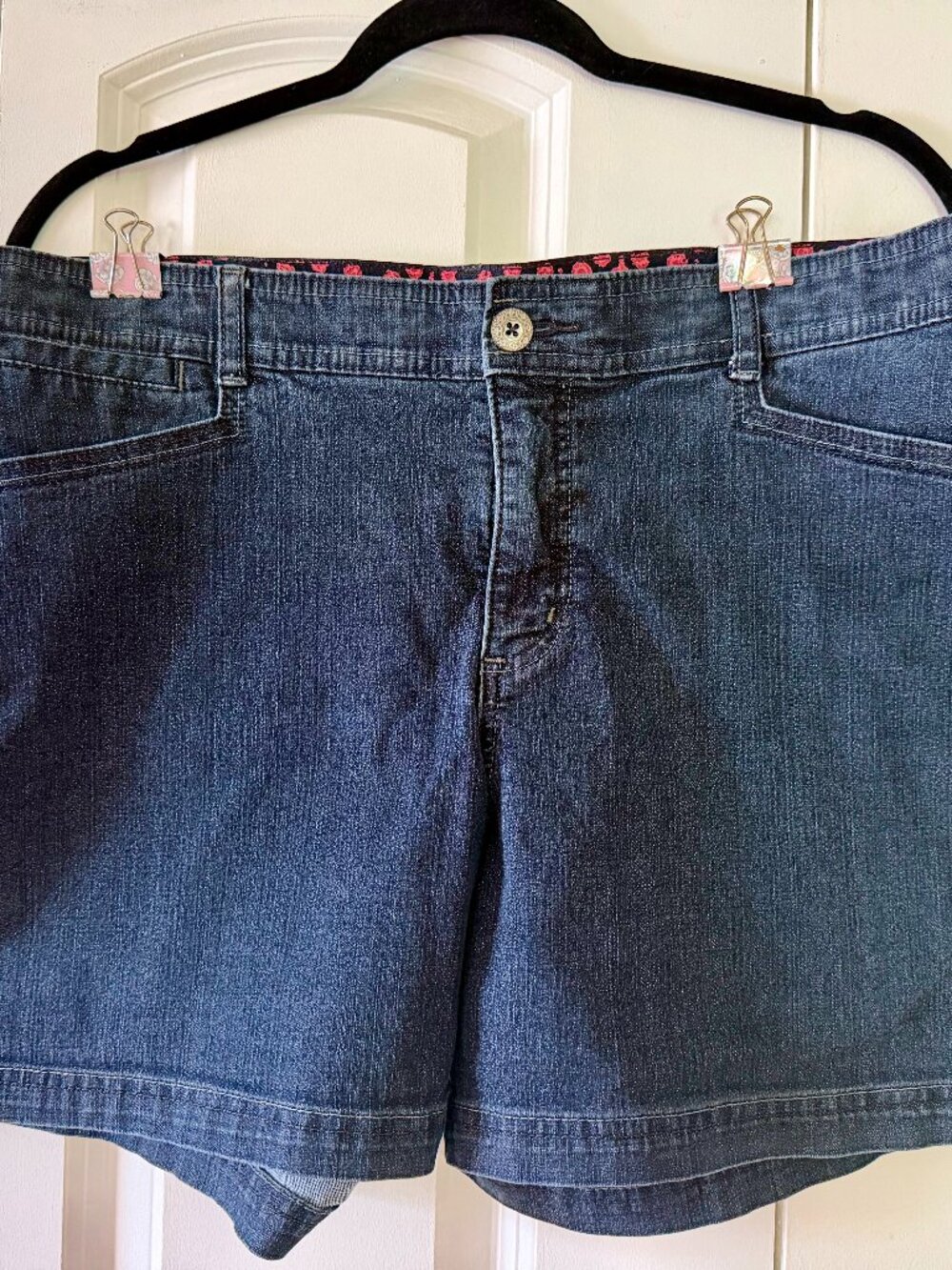 Lee Sinfully Soft | Dark Wash Denim Shorts | Size 18